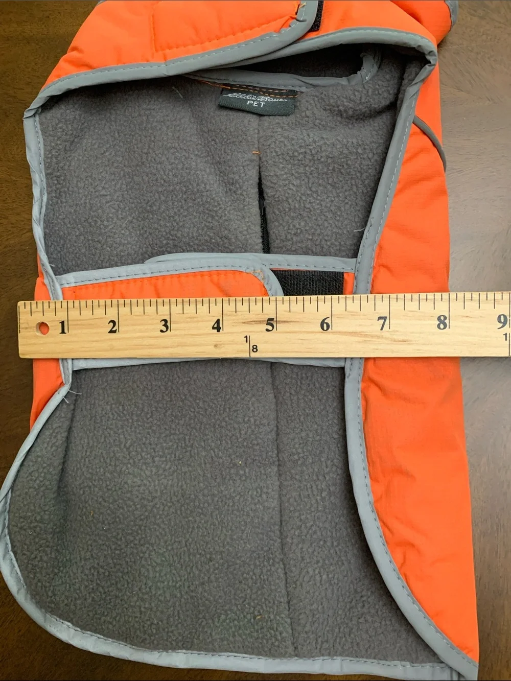 Eddie Bauer Bright Orange Pet Coat with Reflective Trim